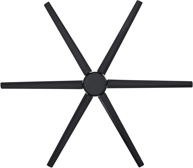 100 in. Matte Black Huge Ceiling Fan, Industrial Style Ceiling Fans with Remote Control-6-ErisView