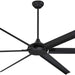 100 in. Matte Black Huge Ceiling Fan, Industrial Style Ceiling Fans with Remote Control-1-ErisView
