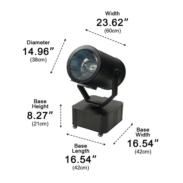 High Power Outdoor Aerial Spotlight, Remote Control Multicolor Searchlight for Event/Security/Venue
