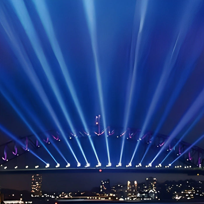 High Power Outdoor Aerial Spotlight, Remote Control Multicolor Searchlight for Event/Security/Venue