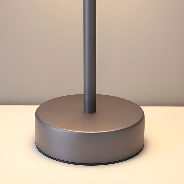 Tunable Metal Finish Table Lamp in Hat-style
