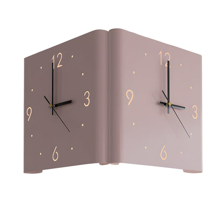 Mute USB Motion Sensor LED Foldable Double Sided Corner Wall Clock