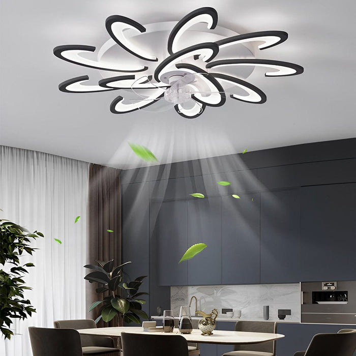 Windmill Shape LED Minimalist Modern Invisible Bladeless Ceiling Fans