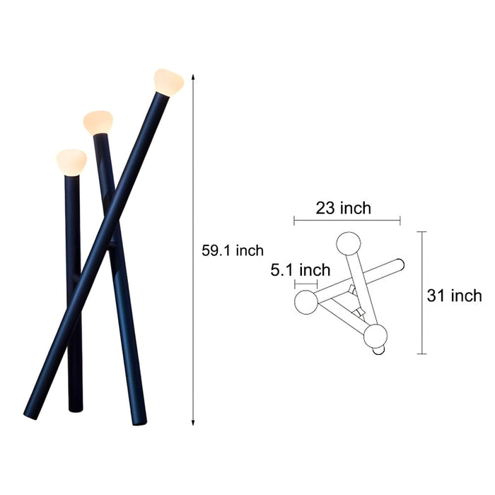 Minimalist Designer Iron Tree Branches Creative Nordic Floor Lamps