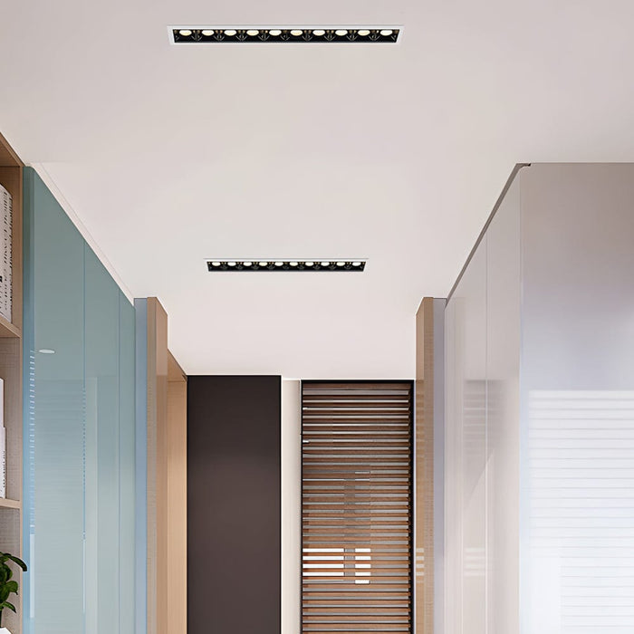 Modern LED Linear Recessed Ceiling Downlight. 1/2/5/10/15-Light