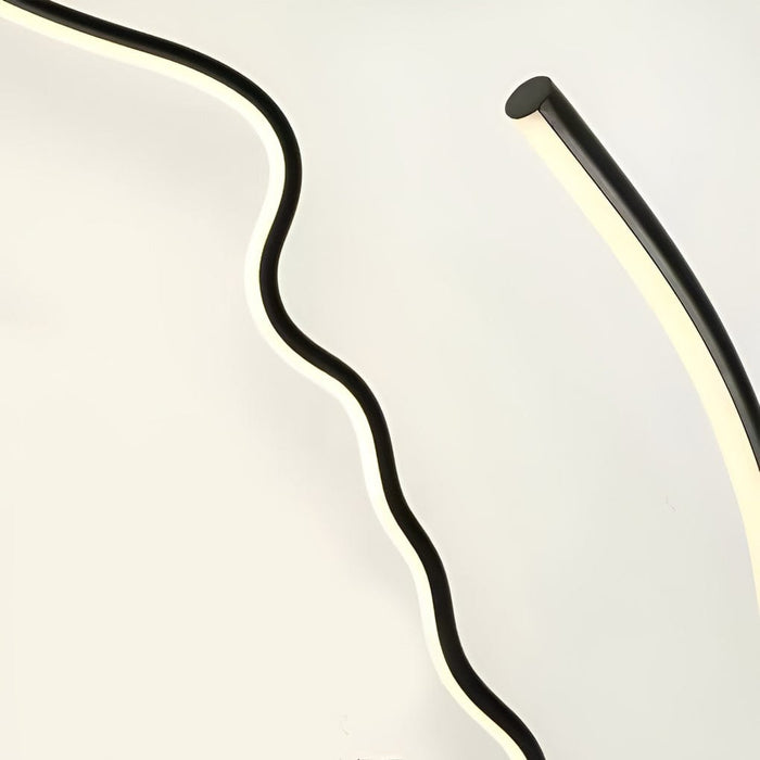 Simple Aluminum Face Multi Color RGB Shaped Floor Lamp Dimming LED Standing Lamp