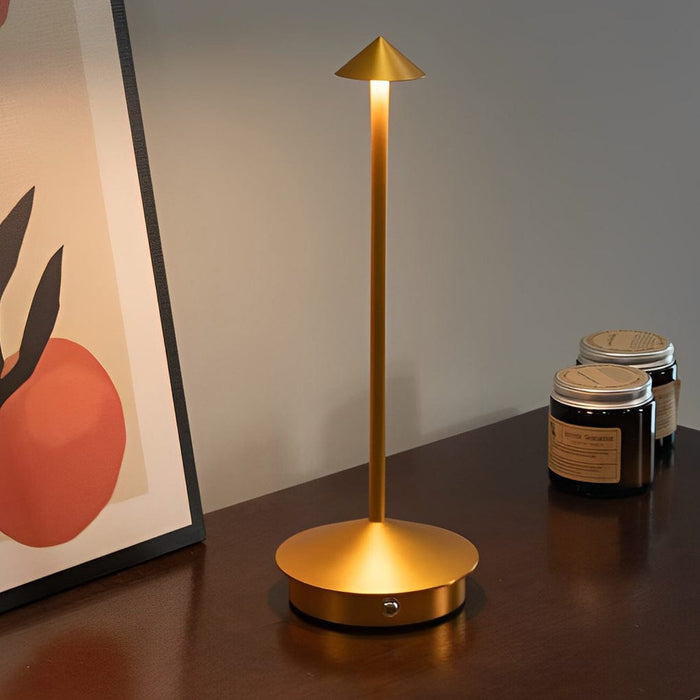 11.41 In. Portable USB Pina Table Lamp Touch Dimmable LED Cordless Night Light