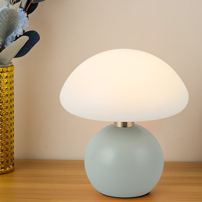7.8'' Metal Cute Mushroom Kids' Table Lamp Touch Switch 3 Step Dimming LED Night Light