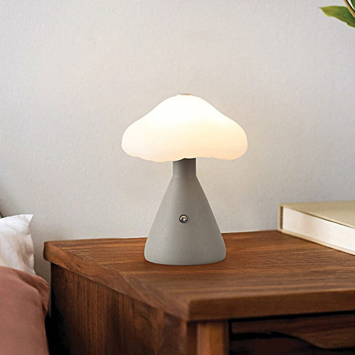 6.3'' Metal Mushroom Table Lamp LED Touch Dimming Bedroom Desk Night Light