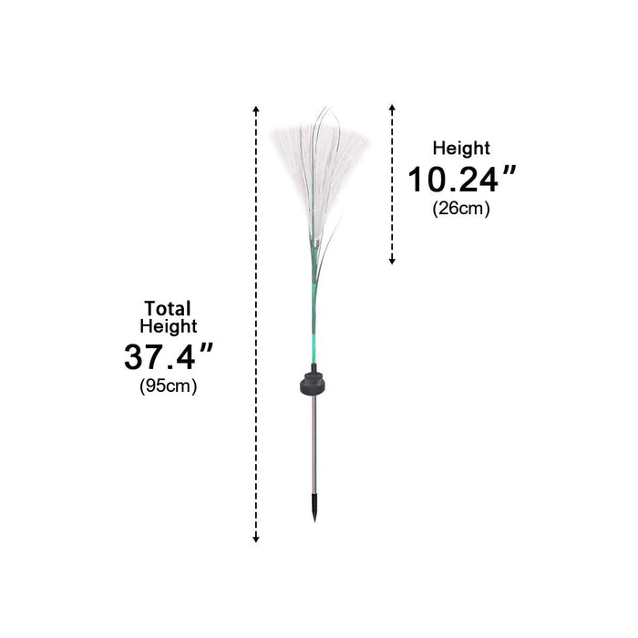 Solar Outdoor Reed Fiber Optic Lights, IP65 Waterproof, Garden/Yard/Patio Pathway Accent, 10-Pack LED Landscape Accent