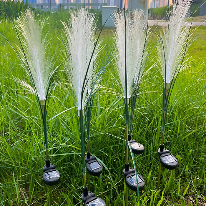Solar Outdoor Reed Fiber Optic Lights, IP65 Waterproof, Garden/Yard/Patio Pathway Accent, 10-Pack LED Landscape Accent