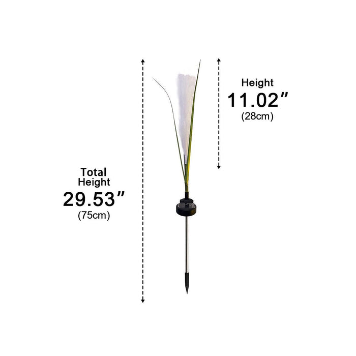 Solar Outdoor Reed Fiber Optic Lights, IP65 Waterproof, Garden/Yard/Patio Pathway Accent, 10-Pack LED Landscape Accent