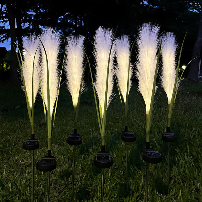 Solar Outdoor Reed Fiber Optic Lights, IP65 Waterproof, Garden/Yard/Patio Pathway Accent, 10-Pack LED Landscape Accent