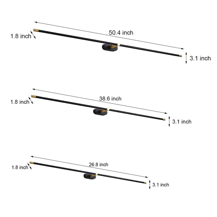 Minimalist Linear Bathroom Vanity Light. 26.8/38.6/50.4 L