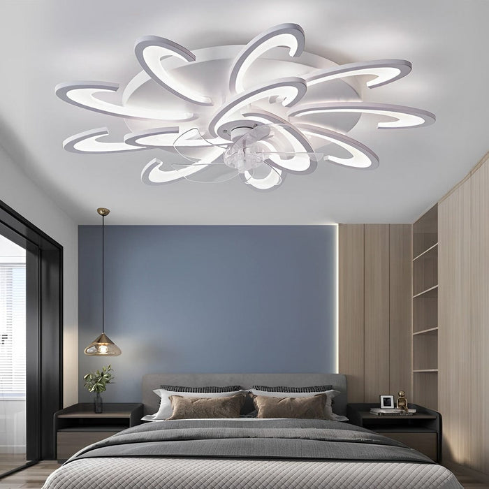 Windmill Shape LED Minimalist Modern Invisible Bladeless Ceiling Fans