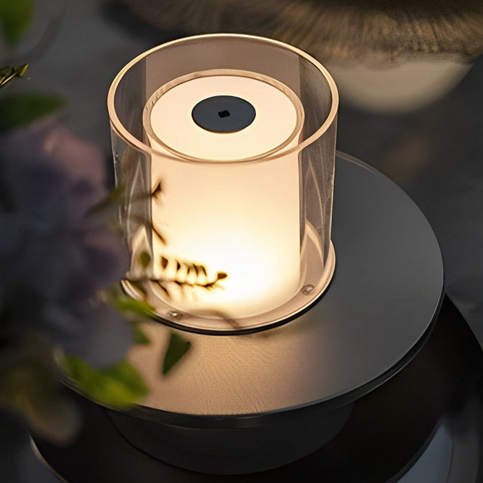 Modern Candle Cordless Table Lamp USB Touch/Gesture Dimming LED Night Light