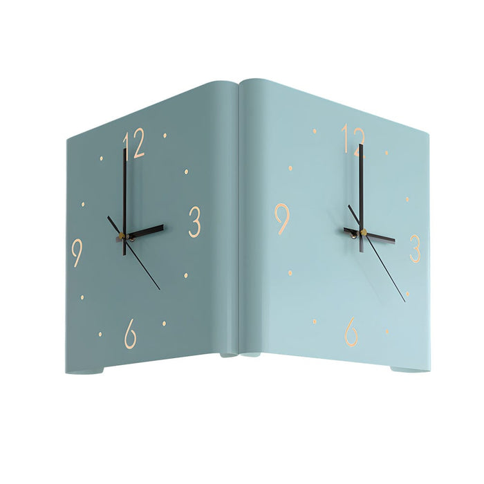 Mute USB Motion Sensor LED Foldable Double Sided Corner Wall Clock