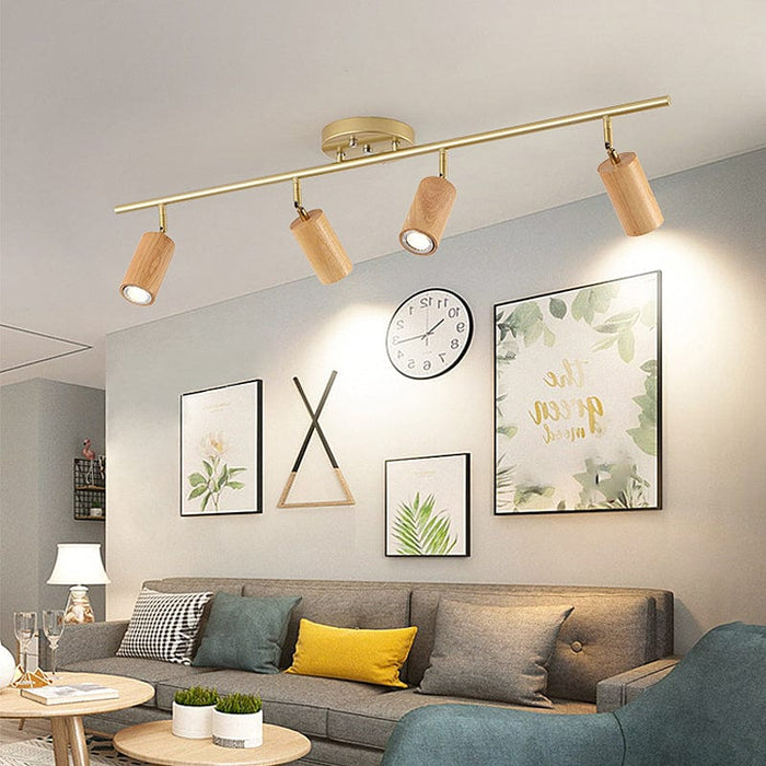 Adjustable 1/4 Lights Three Step Dimming Japanese-Style Ceiling Spotlights