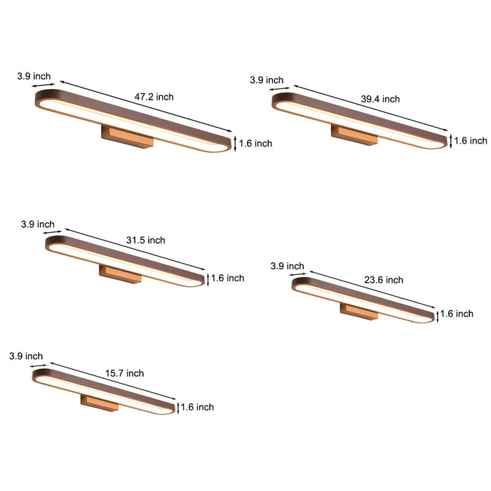 Long Strip Aluminum Dimmable LED Vanity Light Bar and Wall Sconce