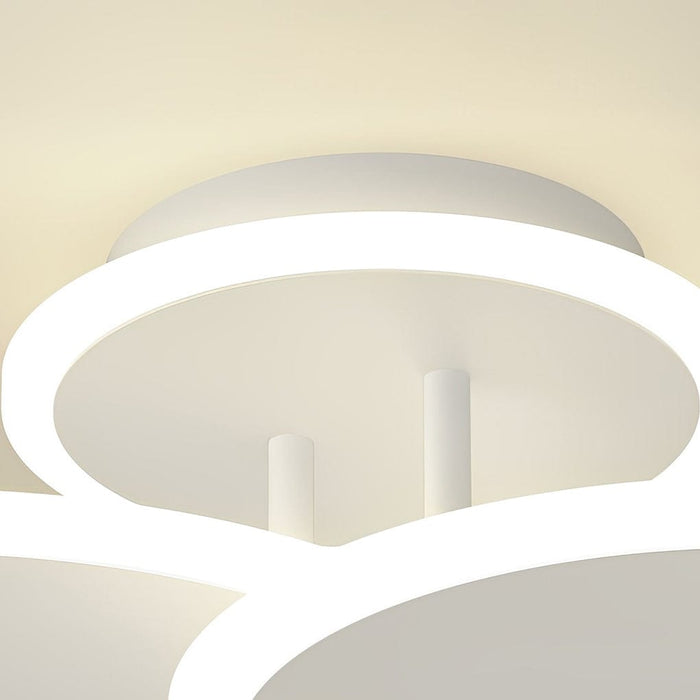 2/3/6 Round Three Step Dimming LED Matte White Nordic Ceiling Lights Fixture