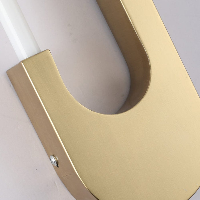 Modern Indoor Oval LED Wall Sconces - 16'' H. Gold/Black
