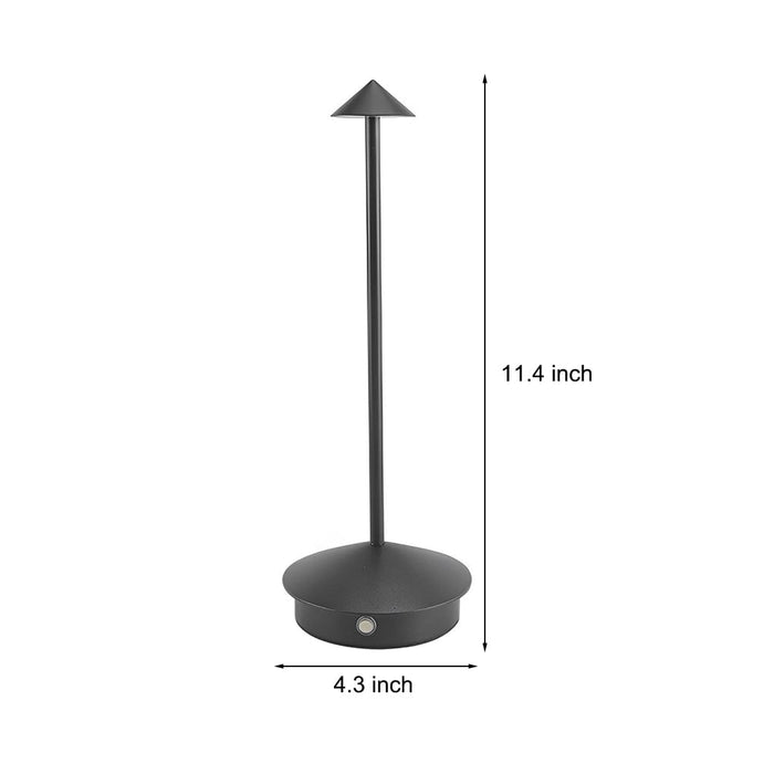 Long Rod Triangle Mushroom Table Lamp with 3 Step Dimmable USB Touch On/Off