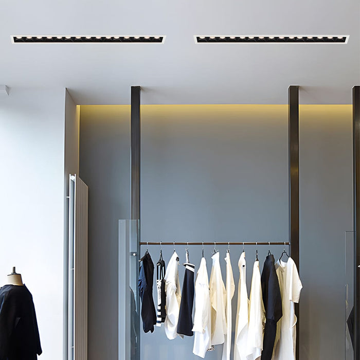 Modern LED Linear Recessed Ceiling Downlight. 1/2/5/10/15-Light