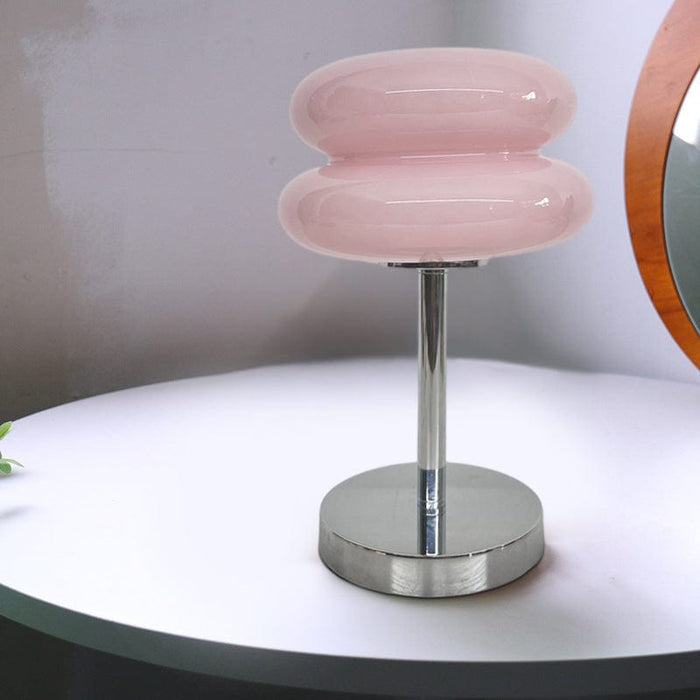 USB Thick Glass Burger Creative Warm Light Dimming Modern Table Lamp
