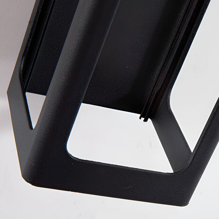 Rectangular IP65 LED Black Modern Outdoor Wall Sconce