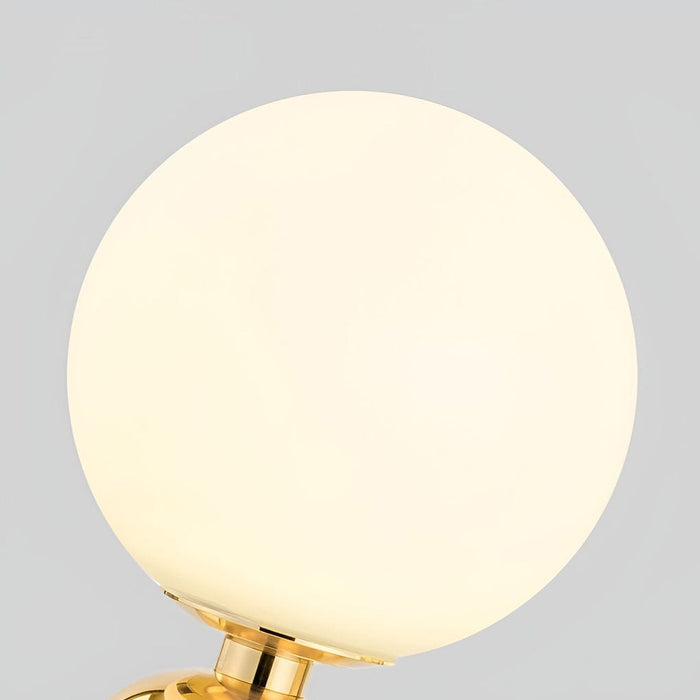 1-Light Hand Blown Glass Aballs Table Lamp Electroplate Nordic Bedside Light