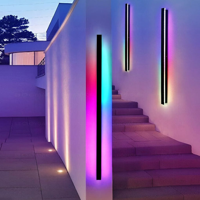 Black Friday Clearance Black Long Strip Outdoor Wall Lights Outdoor LED Lighting