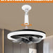 12 in. Light Socket Fan, Socket Fan Light, Remote Ceiling Fan with Light, Dimmable LED Bedroom Ceiling Fans, Kitchen Ceiling Fans with Lights-2-ErisView