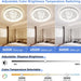 12 in. White Socket Ceiling Fan with Lights and Remote, Modern Flush Mount Ceiling Fan, Remote Control Ceiling Fans, Bedroom Ceiling Fans-2-ErisView
