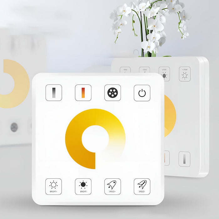 LED Dimmer Wall Switch, 12/24V 10A Brightness Control for Indoor Flexible Linear Lighting