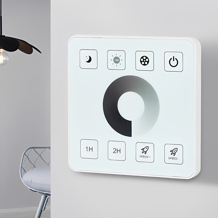 LED Dimmer Wall Switch, 12/24V 10A Brightness Control for Indoor Flexible Linear Lighting