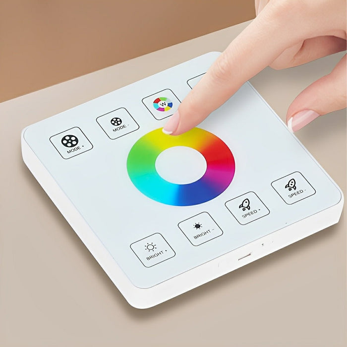 LED Dimmer Wall Switch, 12/24V 10A Brightness Control for Indoor Flexible Linear Lighting