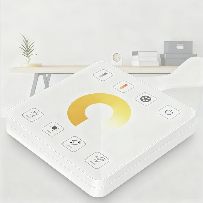 LED Dimmer Wall Switch, 12/24V 10A Brightness Control for Indoor Flexible Linear Lighting