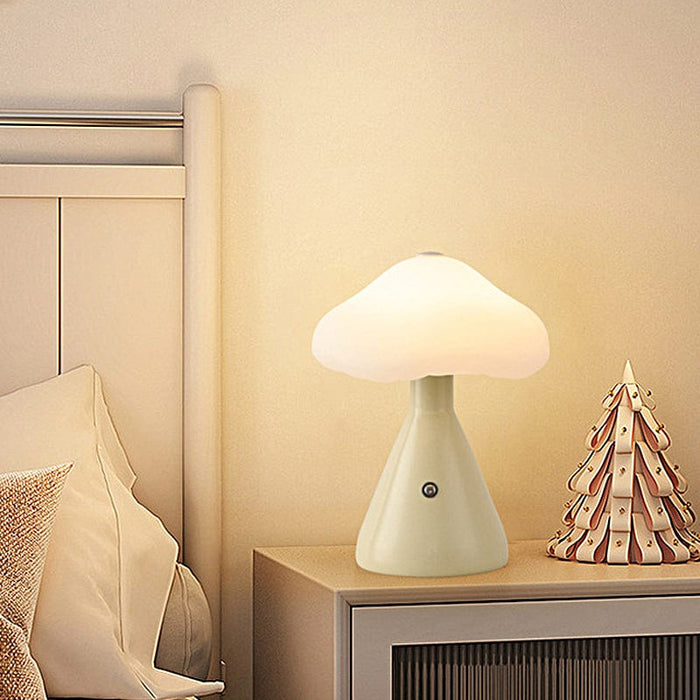 6.3'' Metal Mushroom Table Lamp LED Touch Dimming Bedroom Desk Night Light