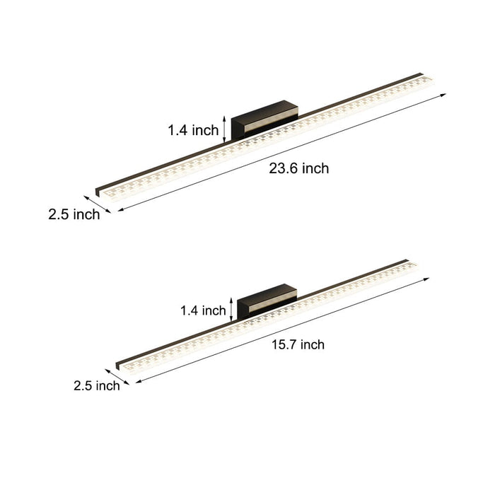 15.7''/23.6'' L Strip 3 Step Dimming LED Vanity Lights with Acrylic Shade