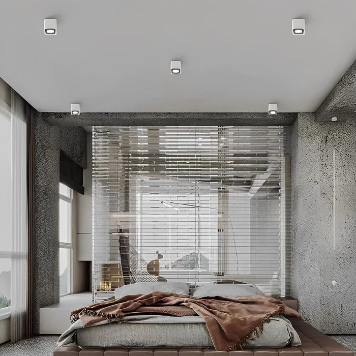Square Adjustable Lamp Head Three Step Dimming LED Ceiling Grille Light