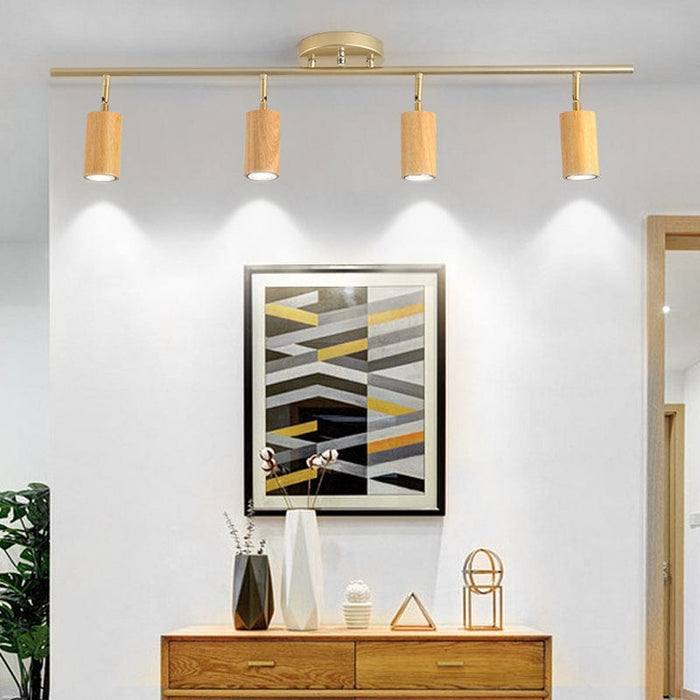 Adjustable 1/4 Lights Three Step Dimming Japanese-Style Ceiling Spotlights