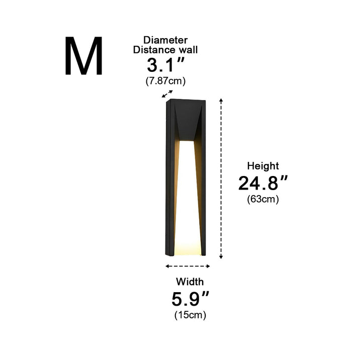 Rectangle LED Waterproof Modern Wall Sconces Lighting - Outdoor Wall Light Fixture, Exterior Sconce Lamp