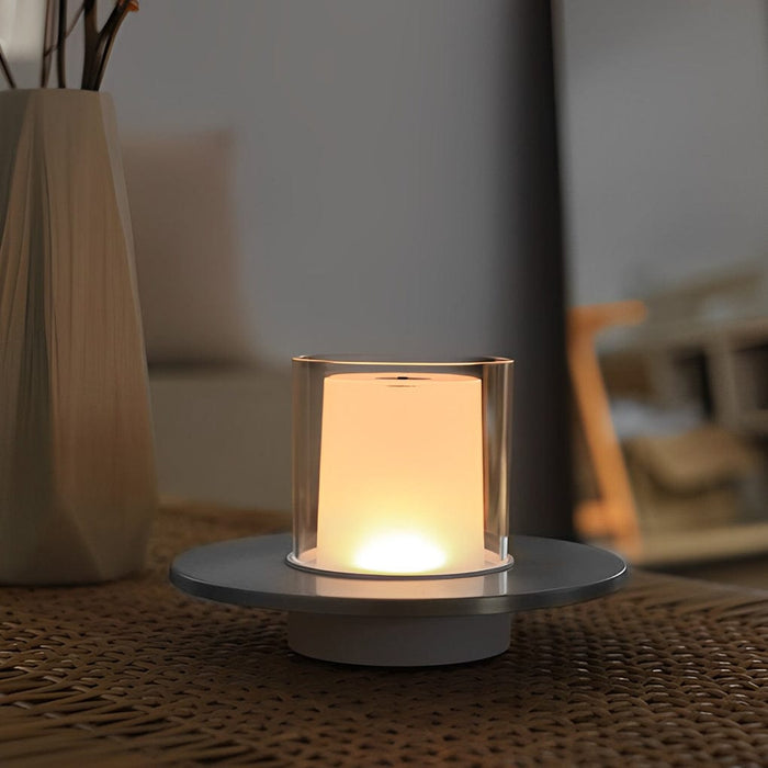 Modern Candle Cordless Table Lamp USB Touch/Gesture Dimming LED Night Light