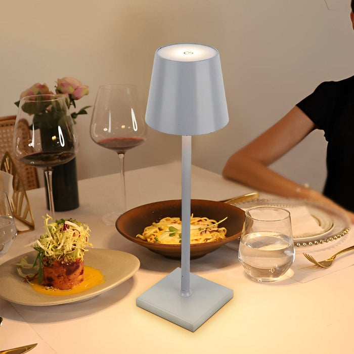 Aluminum Rechargeable Portable Touch-Control Table Lamp LED Stepless Dimming Desk Light