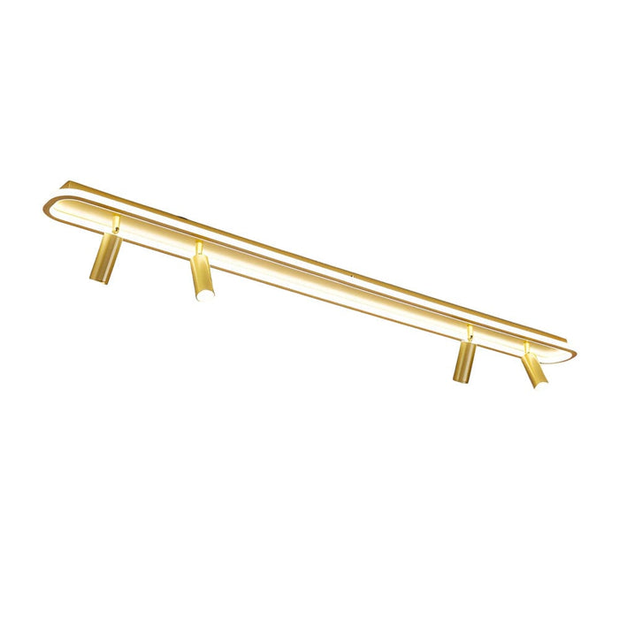 Long Rectangular LED 3 Step Dimming Modern Ceiling Light with Spotlight