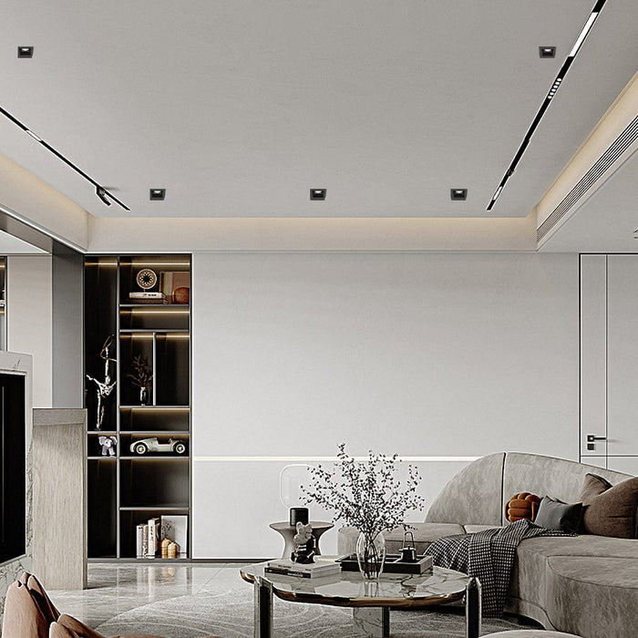 Modern LED Linear Recessed Ceiling Downlight. 1/2/5/10/15-Light