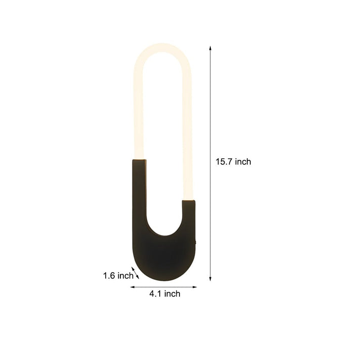 Modern Indoor Oval LED Wall Sconces - 16'' H. Gold/Black