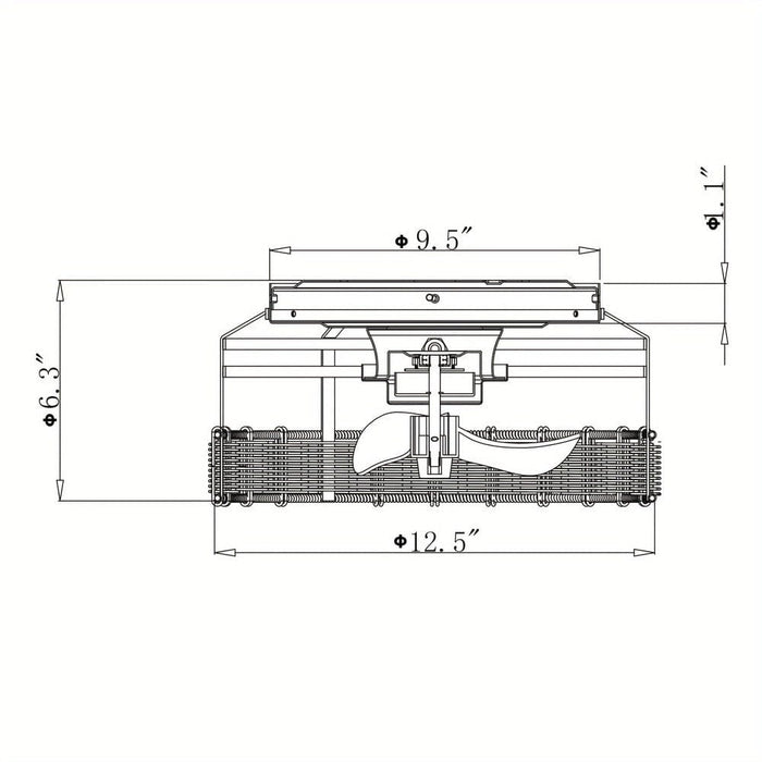 13 in. 3-Blade Drum Ceiling Fan with Woven Rattan Shade, Low Profile Ceiling Fan with Light and Remote Control-ErisView