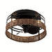 13 in. 3-Blade Drum Ceiling Fan with Woven Rattan Shade, Low Profile Ceiling Fan with Light and Remote Control-ErisView