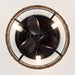 13 in. Farmhouse Flush Mount Reversible Ceiling Fan with Lighting and Remote Control-Brown-ErisView